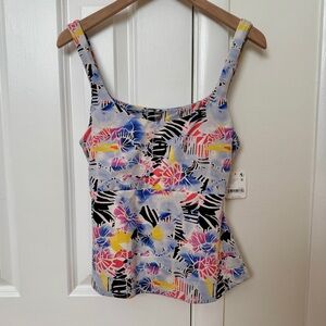 NWT Free People Movement Never Better Long Tank in the Mystic Floral Combo M